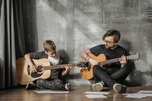 Apply for music instructor jobs - guitar mentor and student"